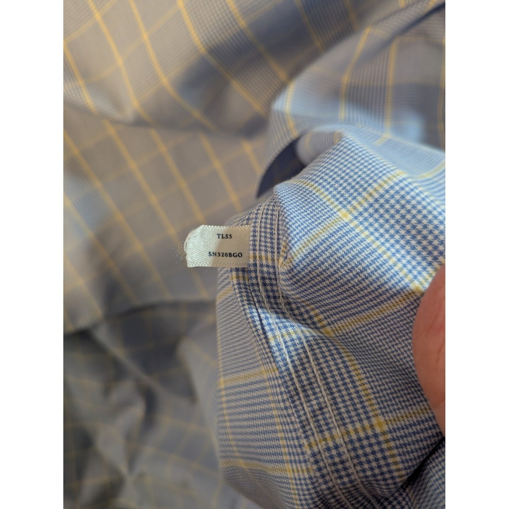 Charles Tyrwhitt Shirt Mens Oxford Button Up 18-37 Blue Long Sleeve French Cuff - Picture 7 of 9